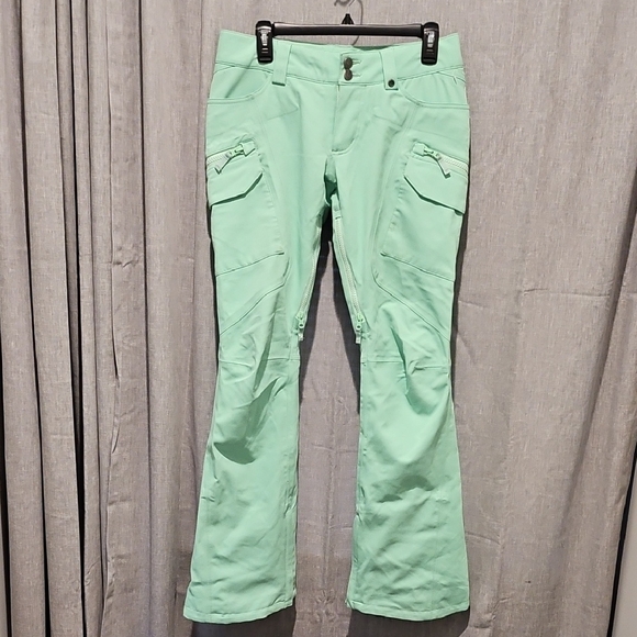 Burton Pants - Burton Dry Ride Mountain Dew Collection Mint Green Snowboard Pants